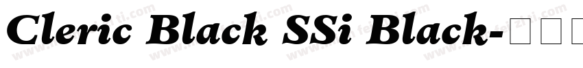Cleric Black SSi Black字体转换